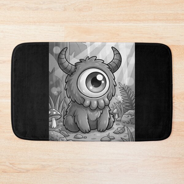 Item preview, Snorble (Cute Fuzzy One Eye Horned Monster) designed and sold by OddElephant.