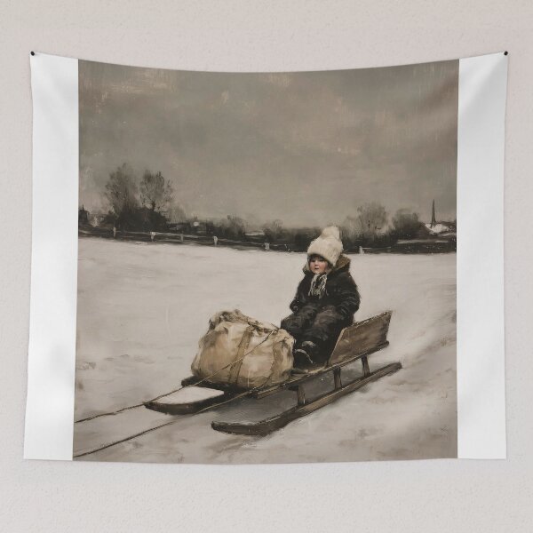 Item preview, Child on a sled designed and sold by lautir.