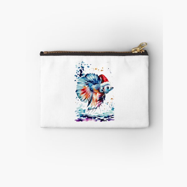 Item preview, Betta Christmas! Watercolor Santa Betta Fish Pun for Fish Lovers Funny Santa Betta Fish Pun design for Fish Lovers  designed and sold by Artycom.