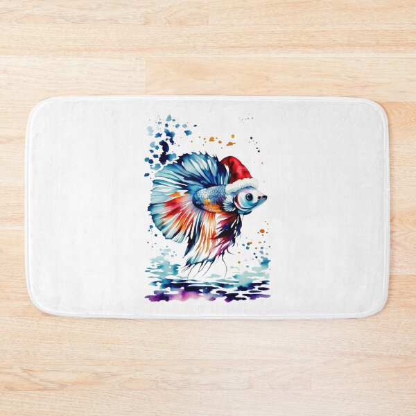 Item preview, Betta Christmas! Watercolor Santa Betta Fish Pun for Fish Lovers Funny Santa Betta Fish Pun design for Fish Lovers  designed and sold by Artycom.