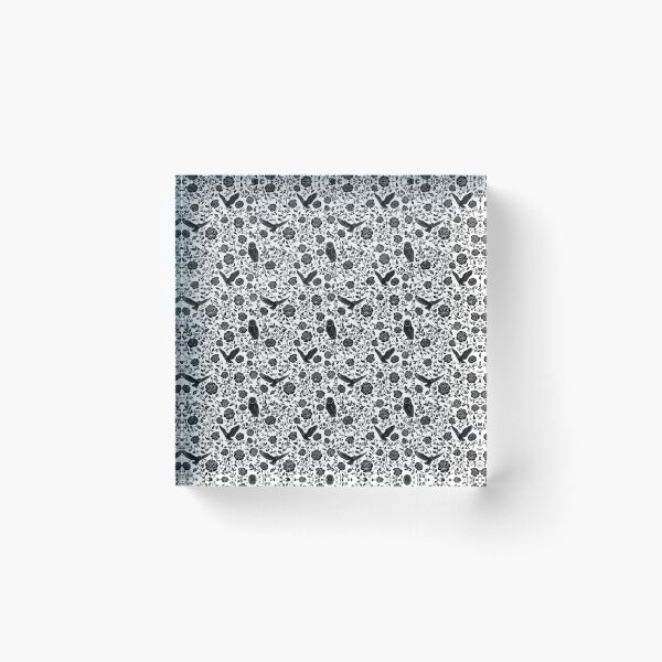 Item preview, Barn Owl Silhouette Floral Pattern | Seamless Rose & Owl Design for Nature Lovers designed and sold by WildLakePatterns.