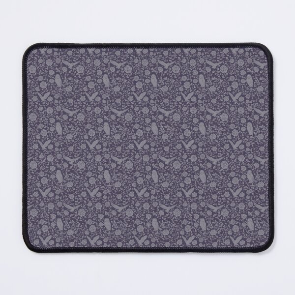 Item preview, Barn Owl Silhouette Floral Pattern | Seamless Rose & Owl Design for Nature Lovers in Purple designed and sold by WildLakePatterns.