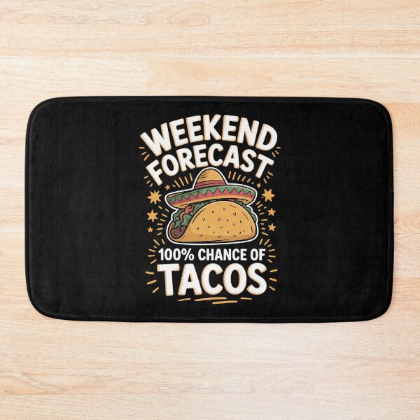 Item preview, Weekend Forecast 100_ Chance Of Tacos Funny Taco Lover designed and sold by lilensgavadur.