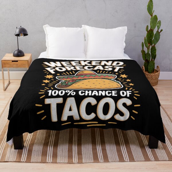 Item preview, Weekend Forecast 100_ Chance Of Tacos Funny Taco Lover designed and sold by lilensgavadur.