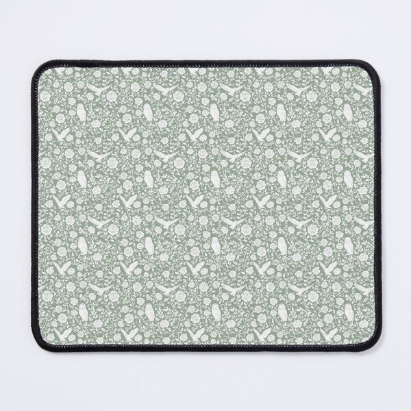 Item preview, Barn Owl Silhouette Floral Pattern | Seamless Rose & Owl Design for Nature Lovers in Sage Green  designed and sold by WildLakePatterns.