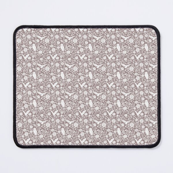 Item preview, Barn Owl Silhouette Floral Pattern | Seamless Rose & Owl Design for Nature Lovers in Mushroom designed and sold by WildLakePatterns.
