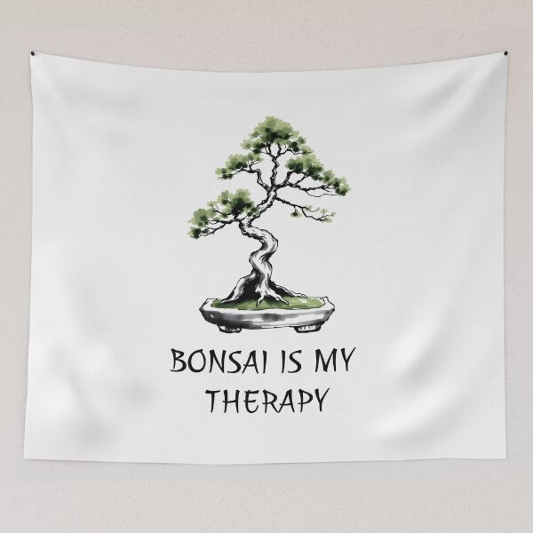 Item preview, Bonsai is my therapy – Minimalist Sumi-e Tree for Bonsai Tree Lovers Design designed and sold by Artycom.