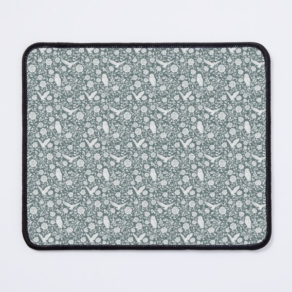 Item preview, Barn Owl Silhouette Floral Pattern | Seamless Rose & Owl Design for Nature Lovers in Grey Blue designed and sold by WildLakePatterns.