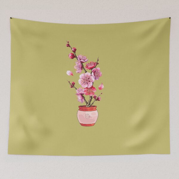 Item preview, Plum Blossom – Elegant Spring Floral Art designed and sold by Joy & Thread.