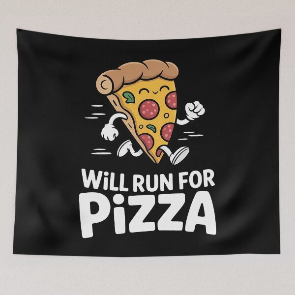 Item preview, Will Run For Pizza Funny Pizza Running designed and sold by lilensgavadur.