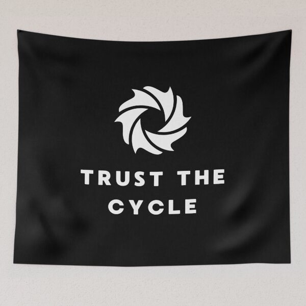 Item preview, Trust the Cycle – Black Aquarium Hobby Minimalist Funny Fish Lover Quote Design designed and sold by Artycom.