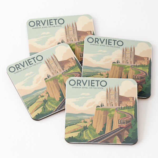 Item preview, A Nostalgic Classic Travel Poster – Italy Orvieto   designed and sold by Blok45.
