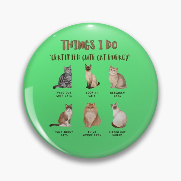 Item preview, Certified Cute Cat Energy cat moments  curious cat information designed and sold by Joy & Thread.