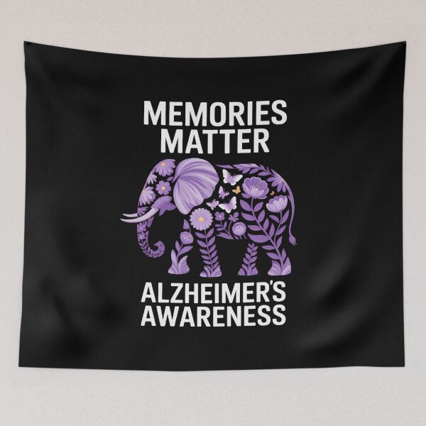 Item preview, Alzheimer_s Awareness Purple Elephant Flower designed and sold by lilensgavadur.