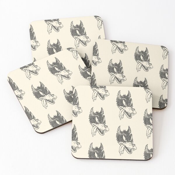 Item preview, Vintage big bad wolf hot rod icon - gnarly, aged print designed and sold by retropetrol.