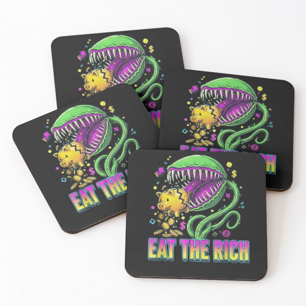 Item preview, Eat The Rich Venus Flytrap Retro 90s Aesthetic - Anti-Capitalist Piggy Bank Surreal Horror Graphic Tee designed and sold by ZyxDes.