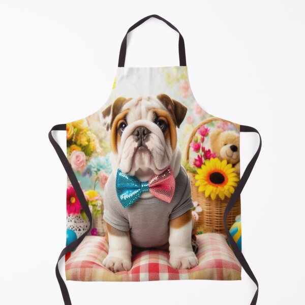 Item preview, Bulldog in a floral wonderland in Dolled Up style designed and sold by FotoworldEdel.