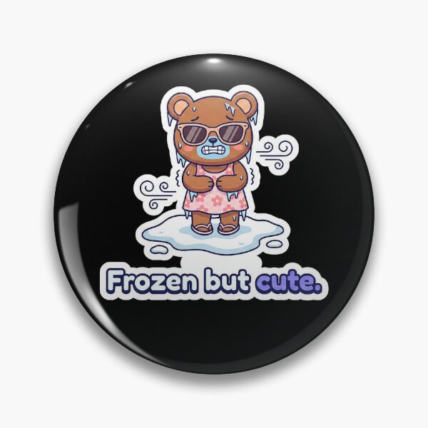 Item preview, Sassy Freezing Bear "Frozen but cute" Sticker designed and sold by Sassy Cult.