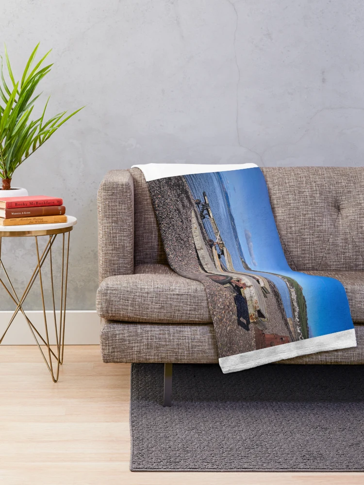 Thumbnail 2 of 6, Throw Blanket, Largs Roll-In Jetty designed and sold by RJW Images.
