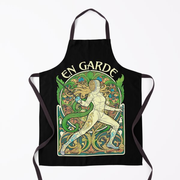 Item preview, Fencing Fencer Woman En Garde Vintage Art Nouveau Fencers designed and sold by GrandeDuc.