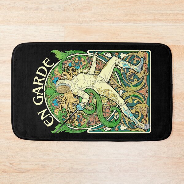 Item preview, Fencing Fencer Woman En Garde Vintage Art Nouveau Fencers designed and sold by GrandeDuc.