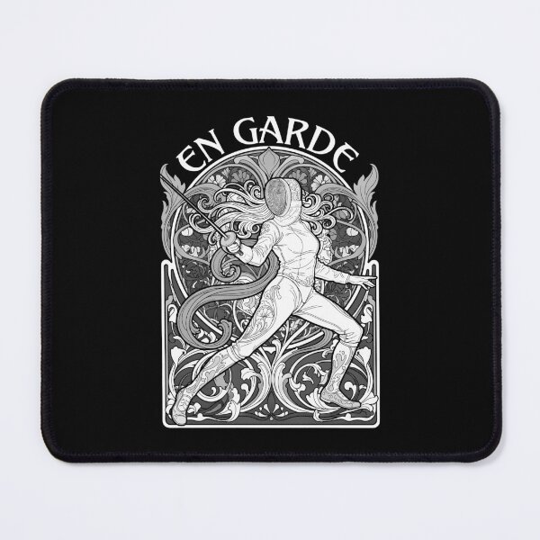Item preview, Fencing Fencer Woman En Garde Vintage Art Nouveau Fencers designed and sold by GrandeDuc.