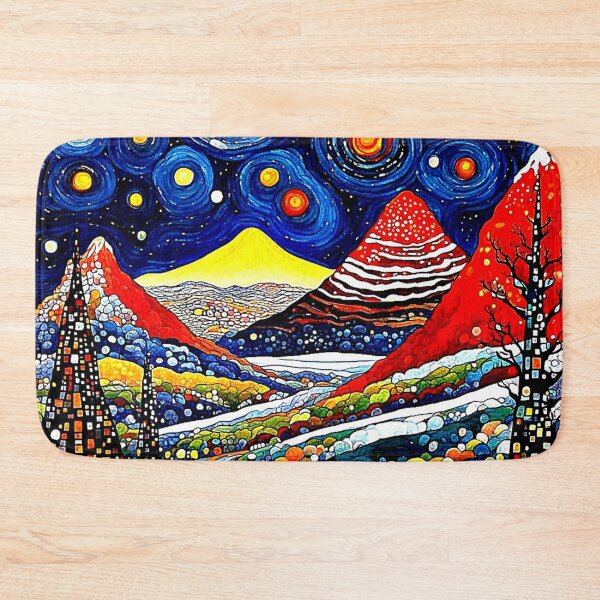 Item preview, Starry night over wintry landscape designed and sold by George Hutton Hunter.