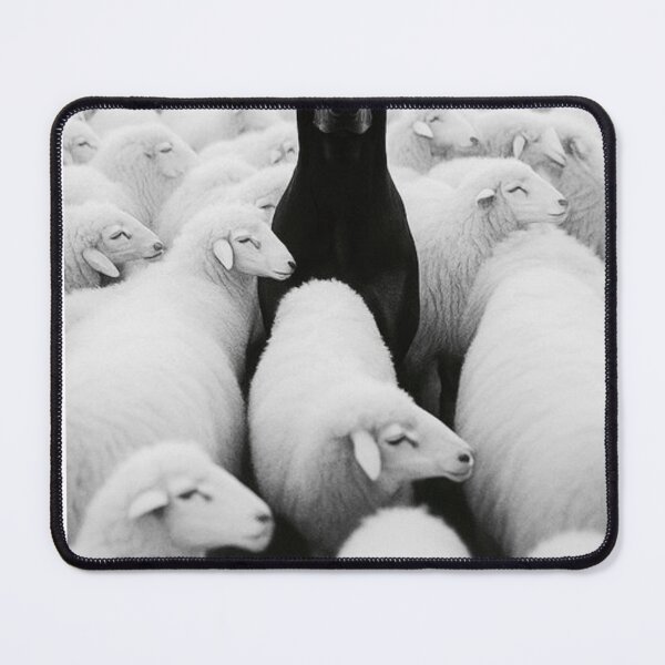 Item preview, Original Black/White Dobermann/Sheep – Clean Graphic Art Design designed and sold by hipeora.