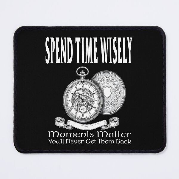 Item preview, SPEND TIME WISELY MOMENTS MATTER YOU'LL NEVER GET THEM BACK vintage style retro clock time travel time management  designed and sold by Jt41.