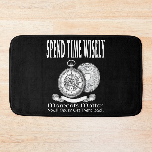 Item preview, SPEND TIME WISELY MOMENTS MATTER YOU'LL NEVER GET THEM BACK vintage style retro clock time travel time management  designed and sold by Jt41.