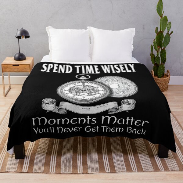 Item preview, SPEND TIME WISELY MOMENTS MATTER YOU'LL NEVER GET THEM BACK vintage style retro clock time travel time management designed and sold by Jt41.