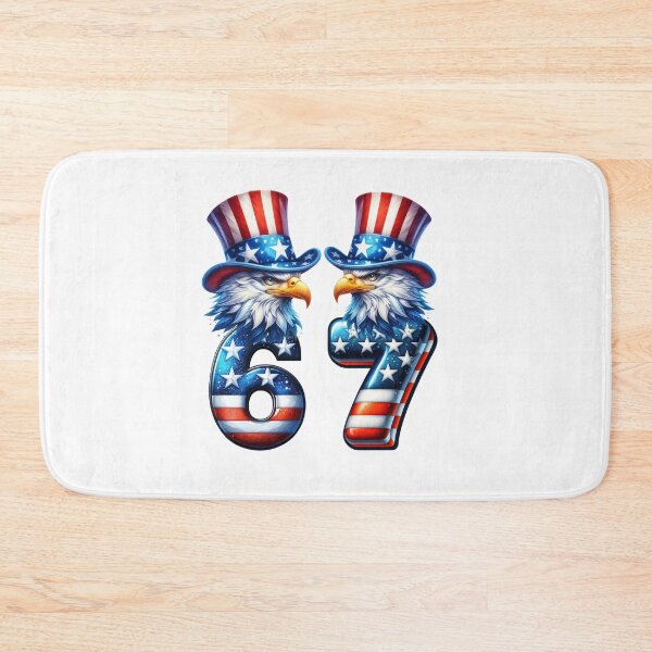 Item preview, Funny 67 Six Seven Eagle 4th of July 6 7 Meme American Flag designed and sold by ZANNIX.