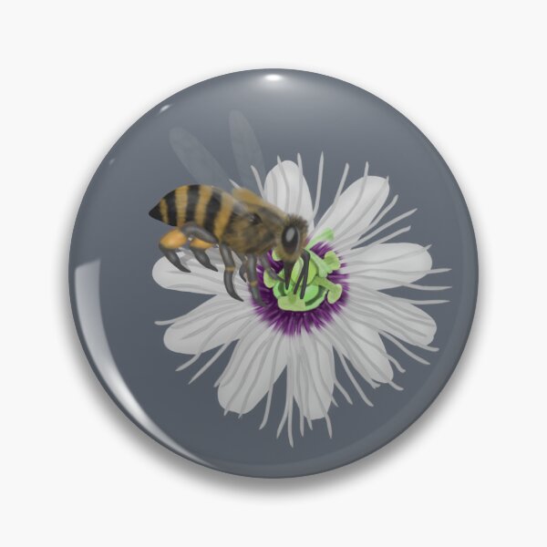 Item preview, Bee on passion flower designed and sold by Daniel Vasco.