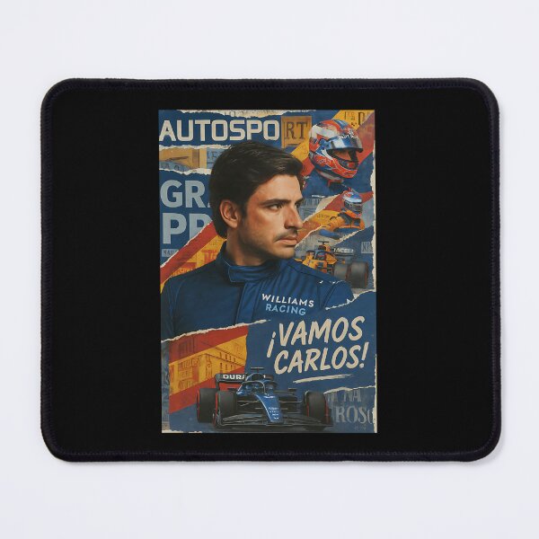 Item preview, Carlos Sainz F1 Collage Art - Torn Magazine Style designed and sold by SADIDER.