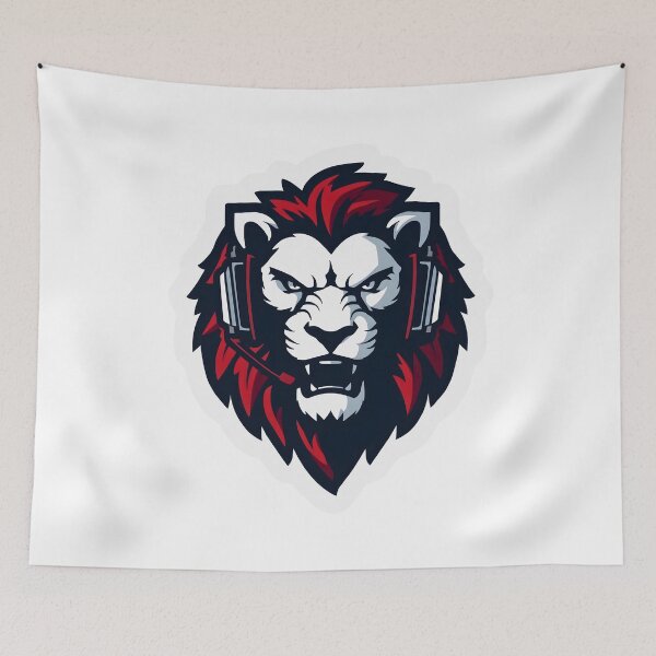 Item preview, Gaming Lion Sticker with Headset designed and sold by Kavya Art.