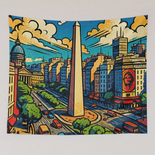 Item preview, Buenos Aires, city | Comics stylCartoone -  designed and sold by ComicsFactory.