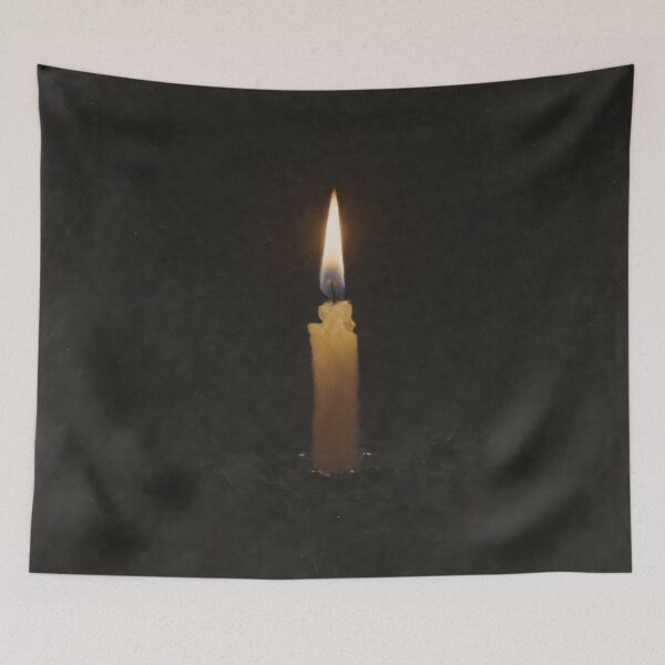 Item preview, Solitary Candle in Darkness – Symbol of Mortality and Silence designed and sold by Visualynx.