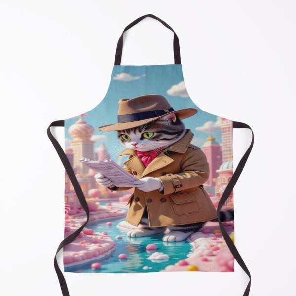 Item preview, Cat Detective in Sweet Fantasy Town – Fairytale Art Scene for Worldwide Cat Lovers designed and sold by FotoworldEdel.