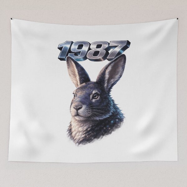Item preview, 1987 Year of the Rabbit Eastern Zodiac Strength Power Design designed and sold by AlexLineArt.