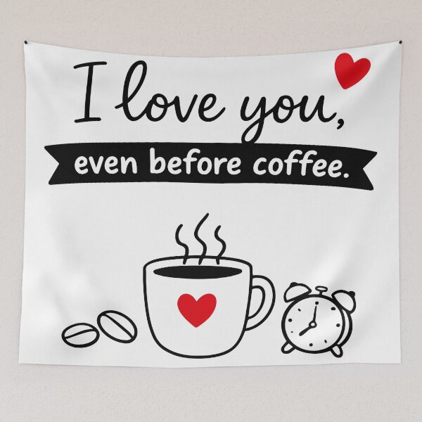 Item preview, I Love You Even Before Coffee designed and sold by CreareAT.
