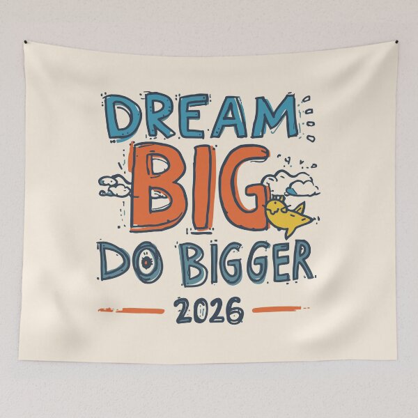 Item preview, Dream Big Do Bigger 2026 Motivational Quote designed and sold by DavidTeeStudio.