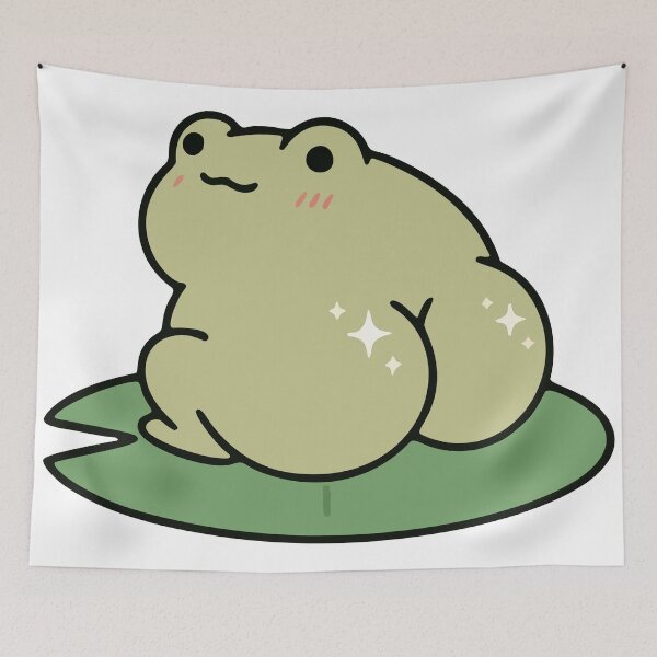 Item preview, Thicc Frog Butt on Lilypad - Cute Kawaii Cottagecore Meme designed and sold by Nasoohhassan.