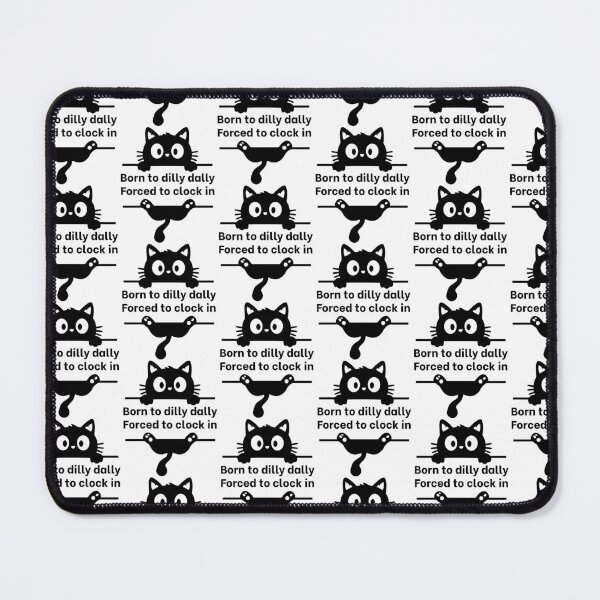 Item preview, Born to Dilly Dally Forced to Clock In – Funny Black Cat Work Humor designed and sold by Design-Horizons.