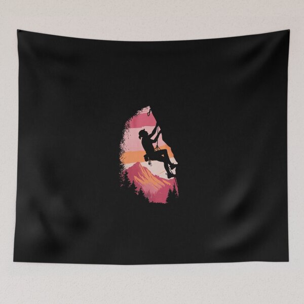 Item preview, Climber Silhouette Against Sunset Sky designed and sold by jkrphoto.