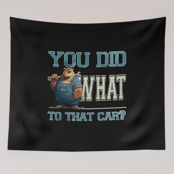 Item preview, Mechanic Bear Funny Workshop Motif designed and sold by titanosdesign.
