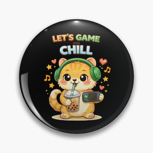 Item preview, Let’s Game And Chill Cute Cat designed and sold by Papier Atelier Art.