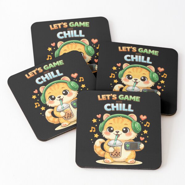 Item preview, Let’s Game And Chill Cute Cat designed and sold by Papier Atelier Art.