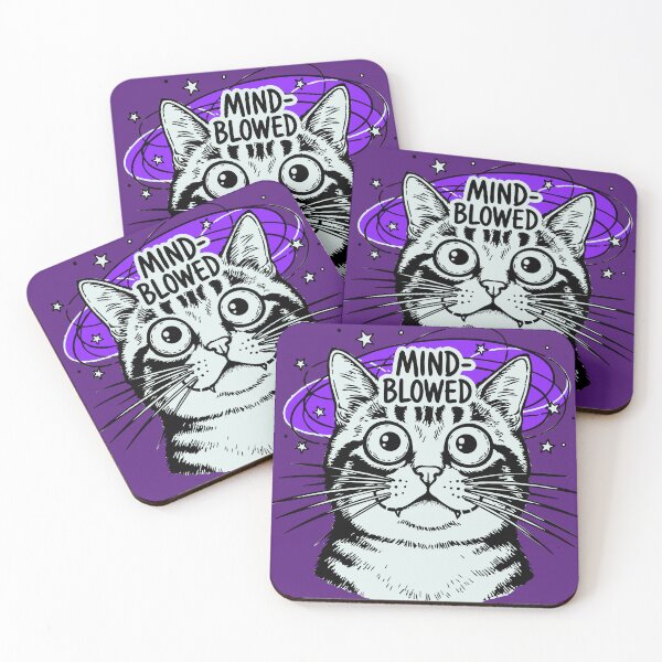 Item preview, Mind Blown Cat with Stars designed and sold by AnnArtshock.