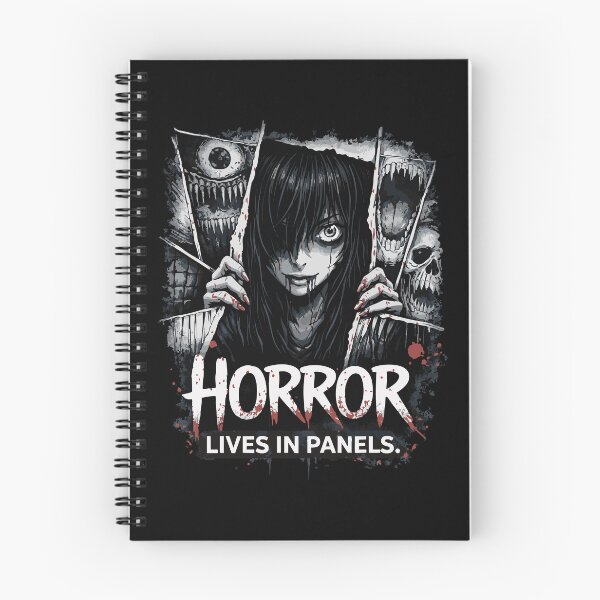 Item preview, Horror Lives in Panels – Dark Manga Horror Motif designed and sold by drizzd.
