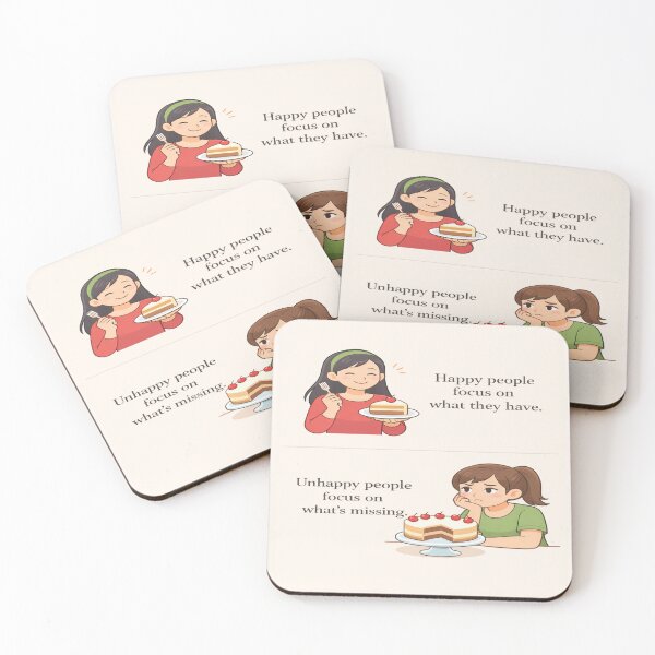 Item preview, Happy People Focus on What They Have – Gratitude Mindset Illustration designed and sold by YogaCreations.